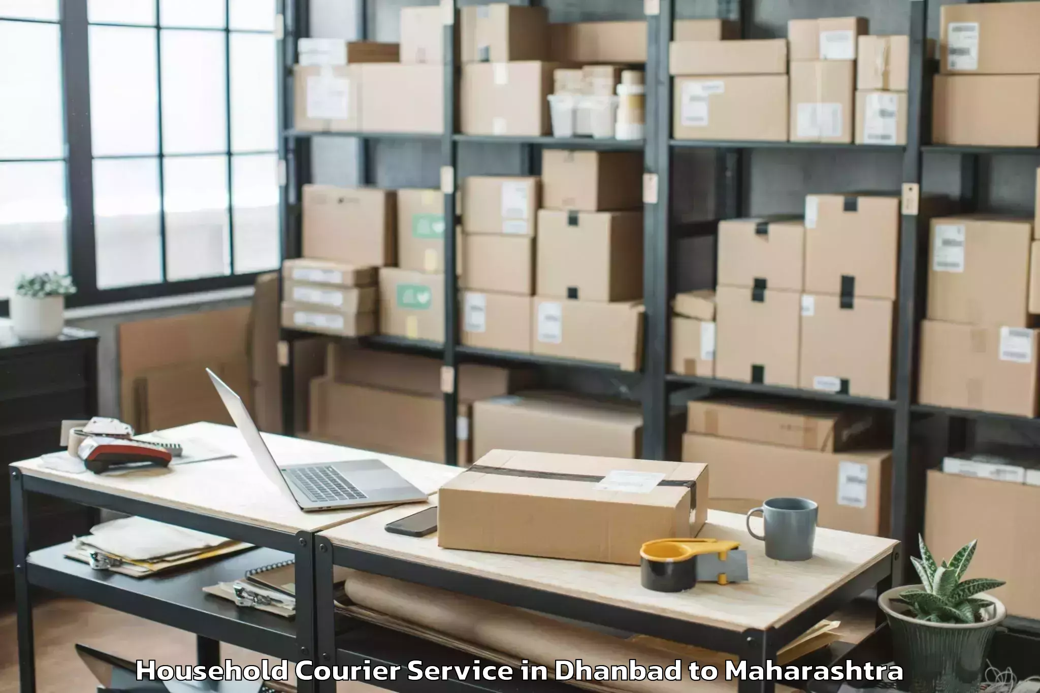 Book Dhanbad to Bhamragad Household Courier